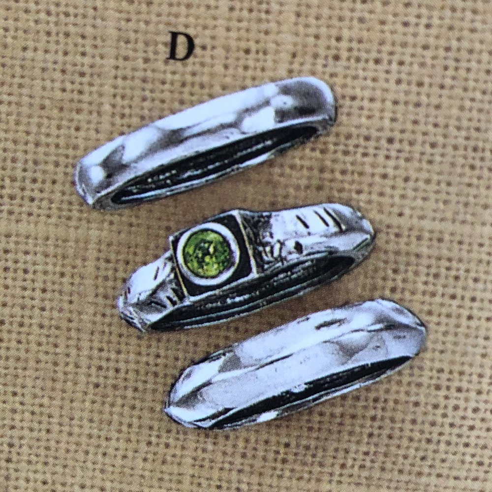 Vintage Silpada Sterling Silver Genuine Peridot 3 Ring Set Size 7